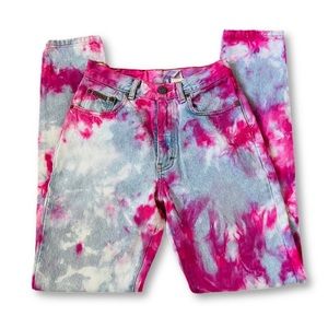 Vintage 90s Calvin Klein tie dye high waist jeans